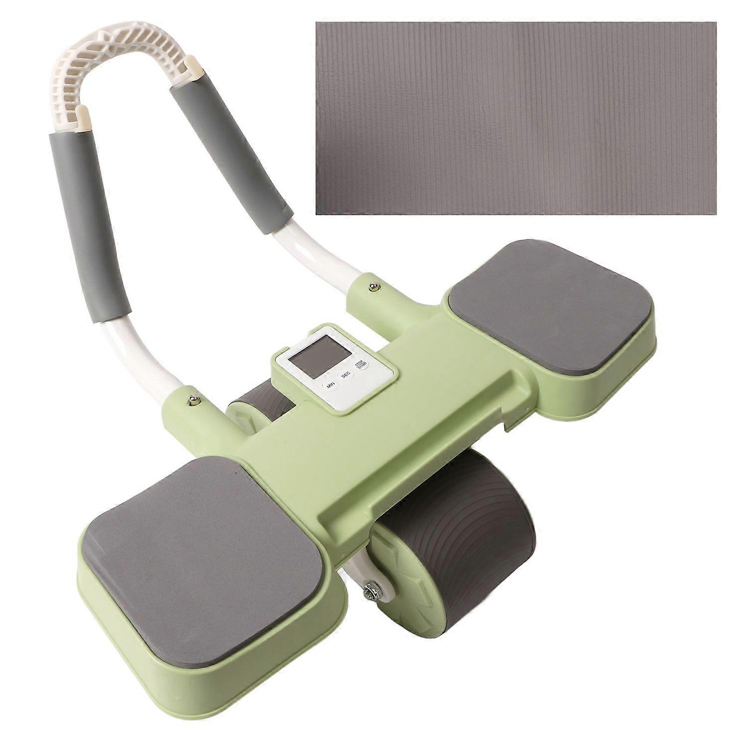 Ab Exercise Roller Automatic Springback Anti Slip Dual Wheel Detachable Abdominal Wheel with Knee Ma