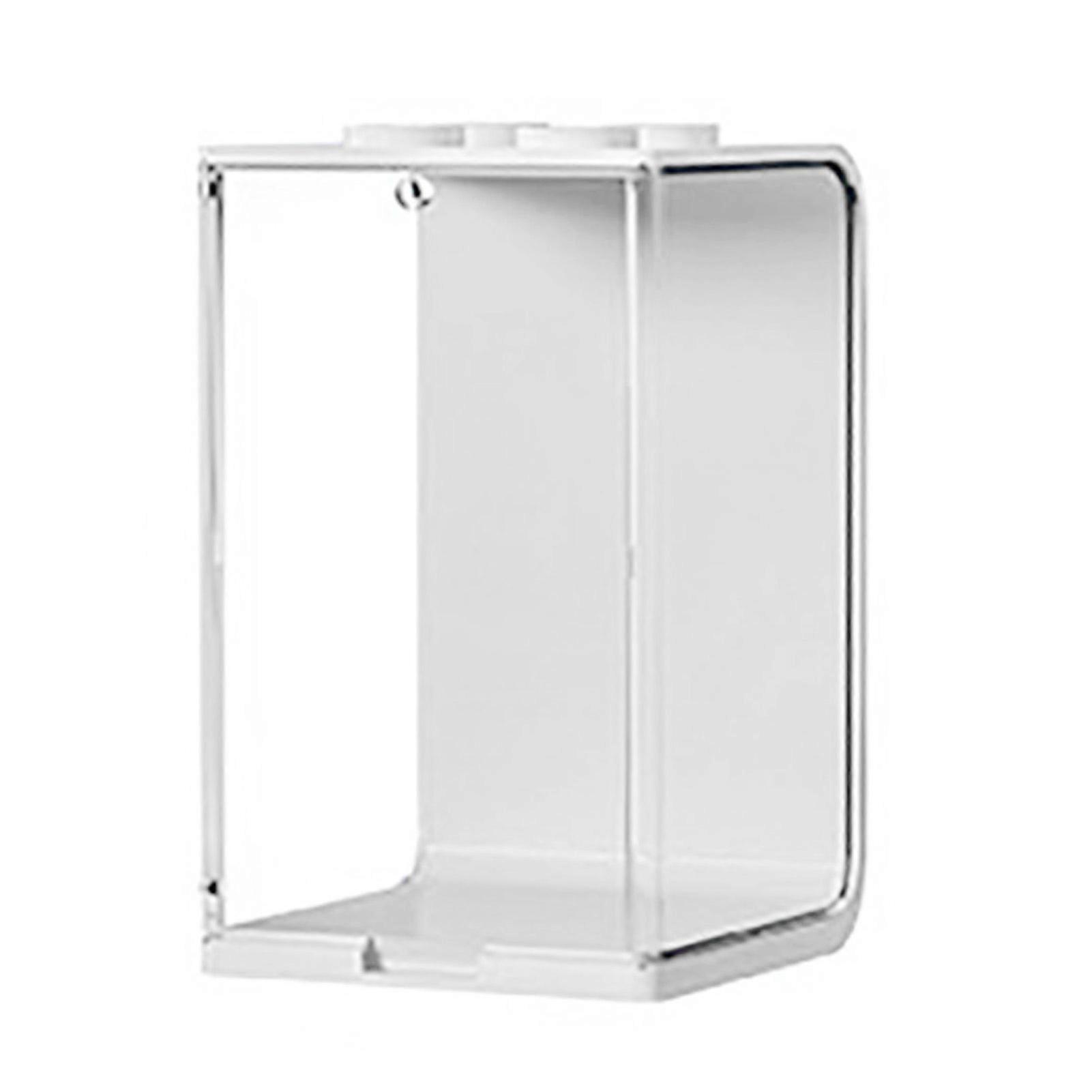 Small White Doll Display Case Transparent Stackable Clear Display Box Toy Storage Stand for Mini Figures Collectibles