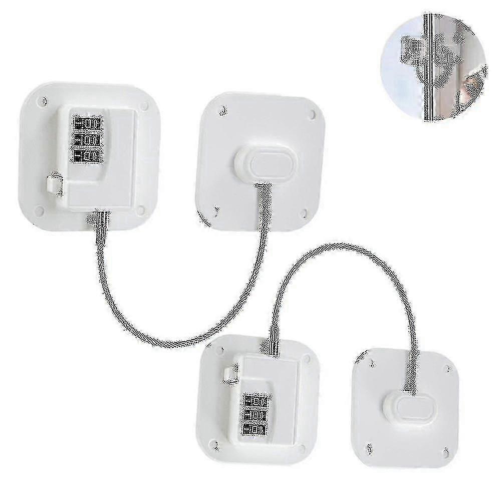 Heavy Duty Refrigerator Lock with Combination, 2 Pack