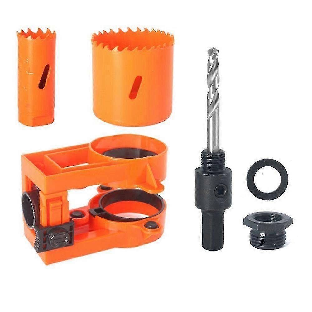 Lock Installation Kit with Guide Template for Wood Doors Adjustable Plastic Guide Template