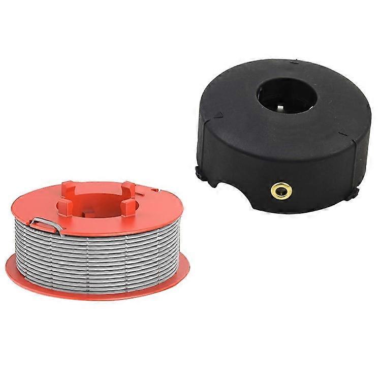 Compatible For Bosch ART 23 Combitrim / ART 26 Combitrim / ART 30 Combitrim Lawn Mower Spool Line + Spool Cap, F016800175 / F016L7