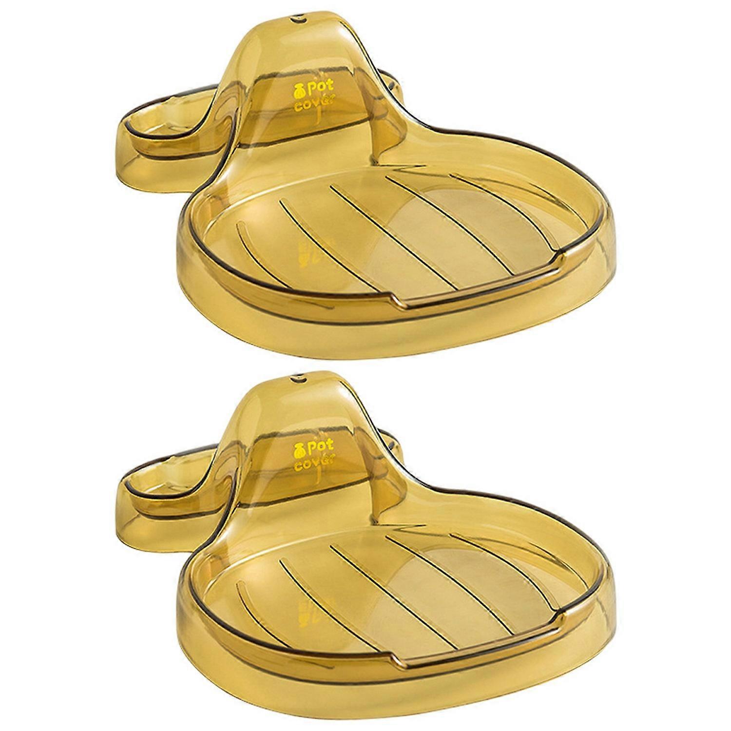 2Pcs Pot Lid Holder Multifunctional Cooking Tool Organizer Anti-slip Pot Lid Storage Rack for Home