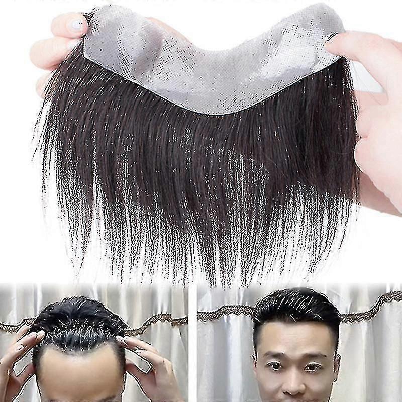 Natural-Looking Hair Toupee compatible Men: Trimmable and Adhesive compatible Easy Application