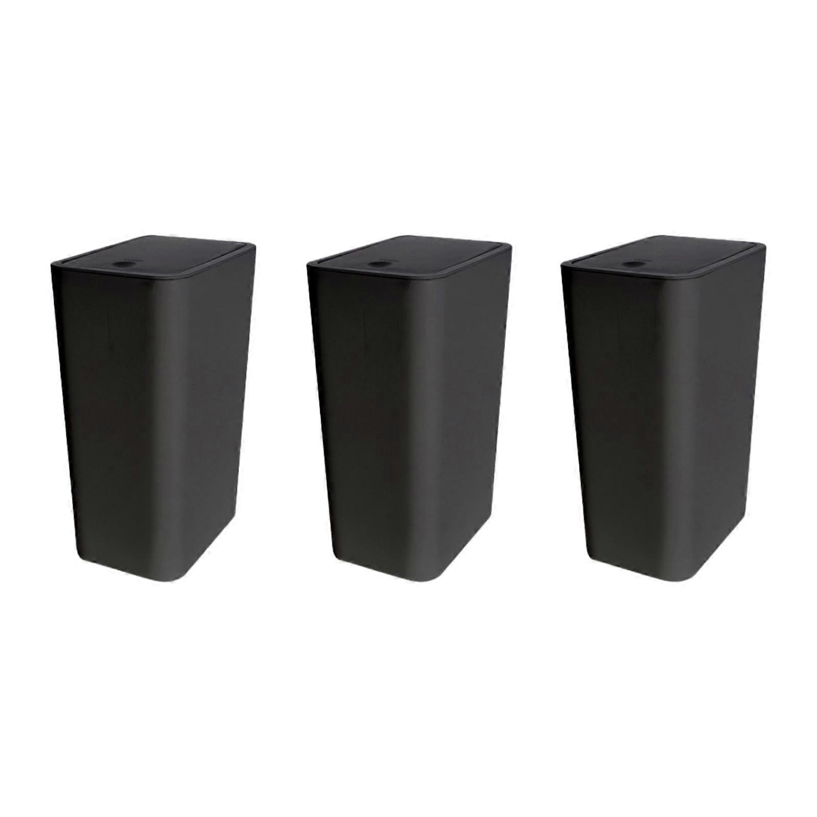 3x Bathroom Small Trash Can with Lid Garbage Can for Under Desk Cabinet Sink