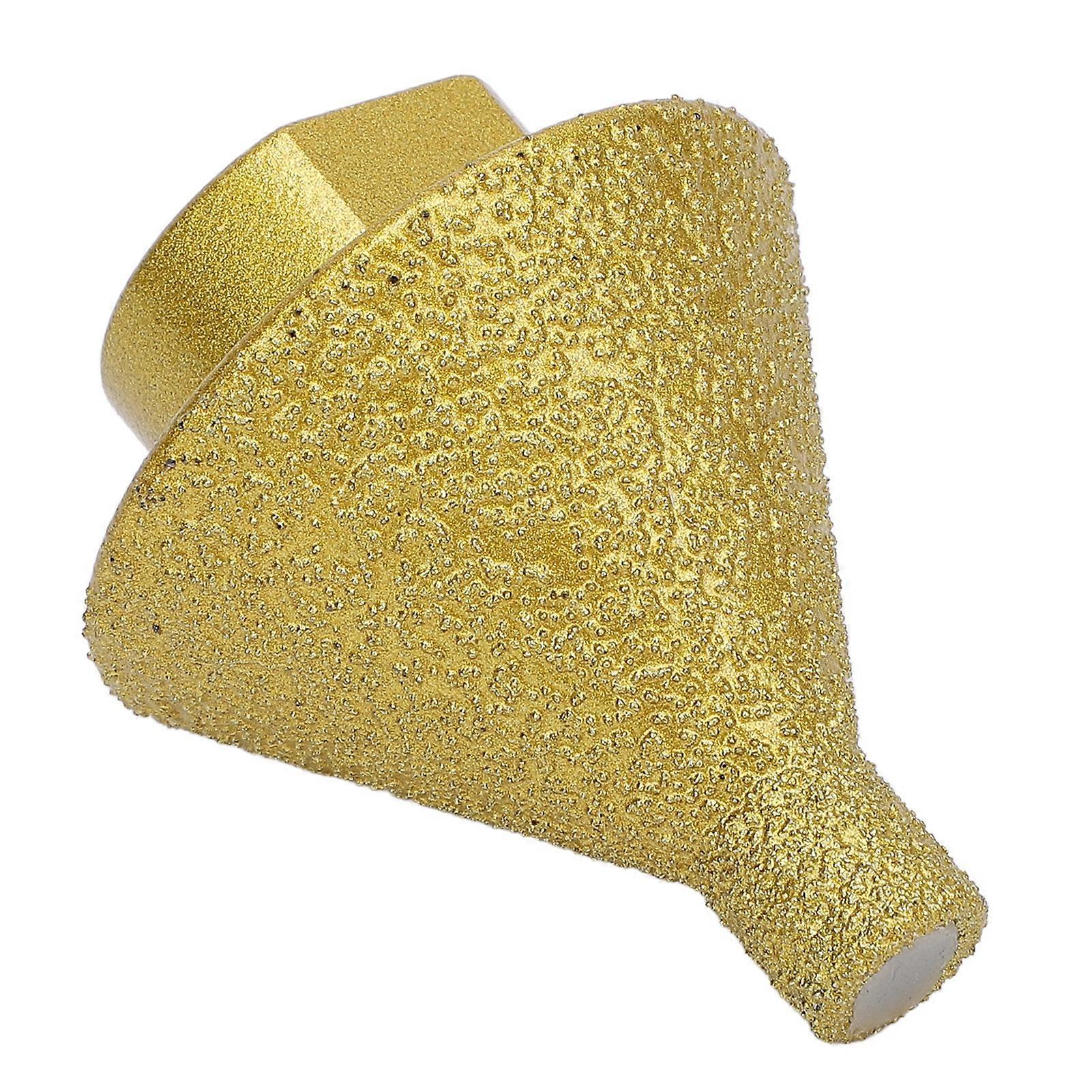 38mm Diameter Diamond Beveling Chamfer Bit Conical Grinder Bit with M10 Rod for Drilling Enlarging Polishing 50 Grit 