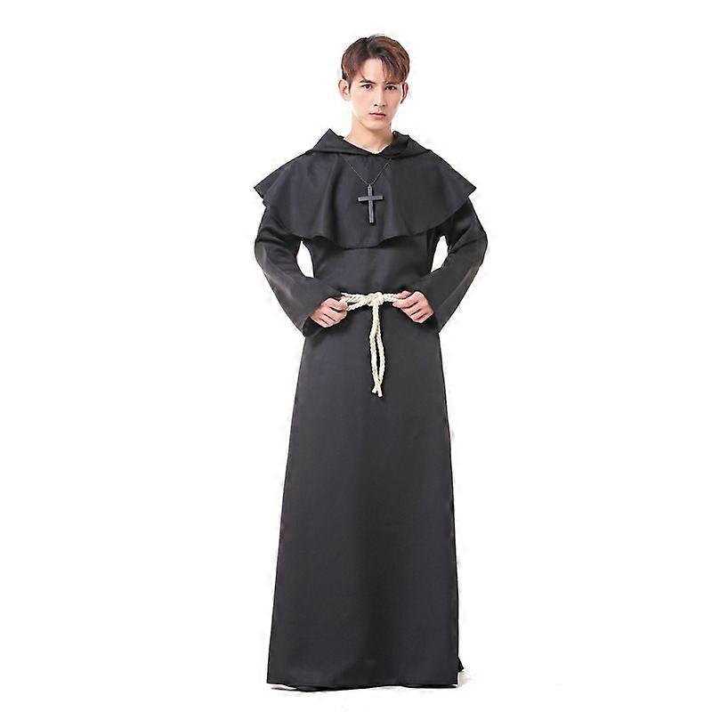 Black# Cosplay Adult Halloween Funny Stage Performance Role-playing Full Cape And Hood Style Optional Performance Clothing