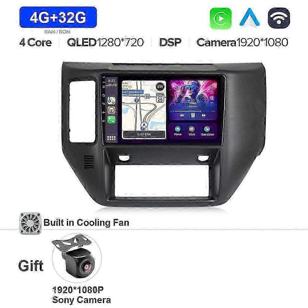 9" QLED Screen BLACK Car Radio Multimedia Video Player For Nissan Patrol V 5 Y61 2004 - 2021 Navigation GPS Android Auto No 2Din
