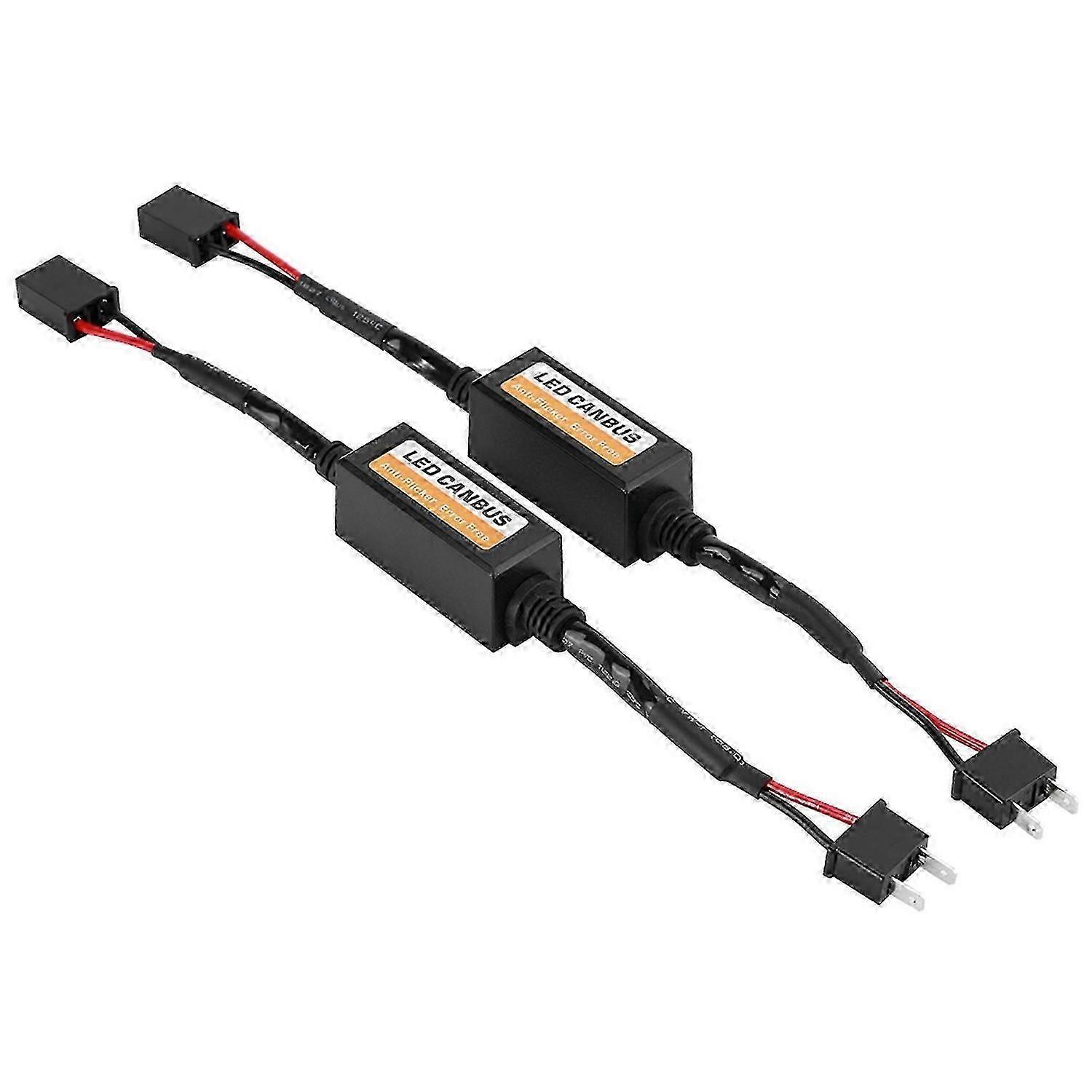 2Pcs LED Canbus Headlight Decoder Device AntiFlicker Resistors Error Canceller for H7 S20241230127