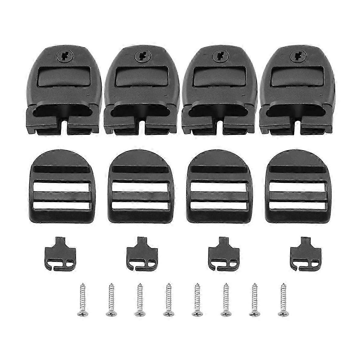 4Sets Spa Hot Tub Cover Clips Latch Replacement Kit Latch Locking with Key and Screws,for Cover Str