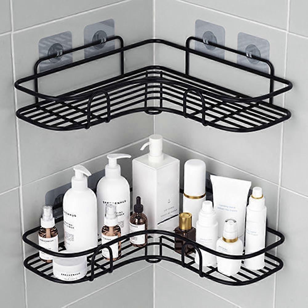 Bathroom Shelf Large Size Wall Mounted Corner Storage Rack No Drilling Triangle Makeup Organizer