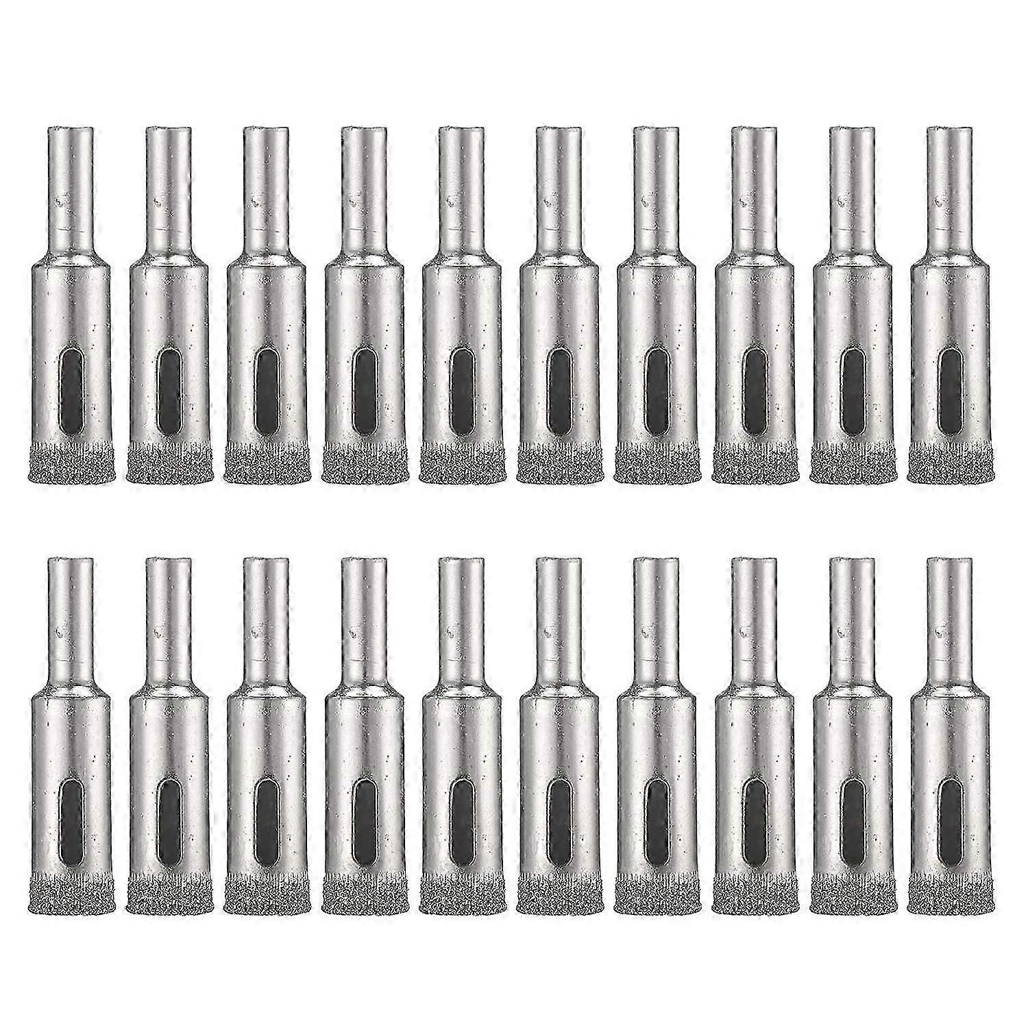 20 Pcs 1/2 Inch Diamond Drill Bits Diamond Hole Saws Hollow Core Diamond Coated Drill Bits Set Extr
