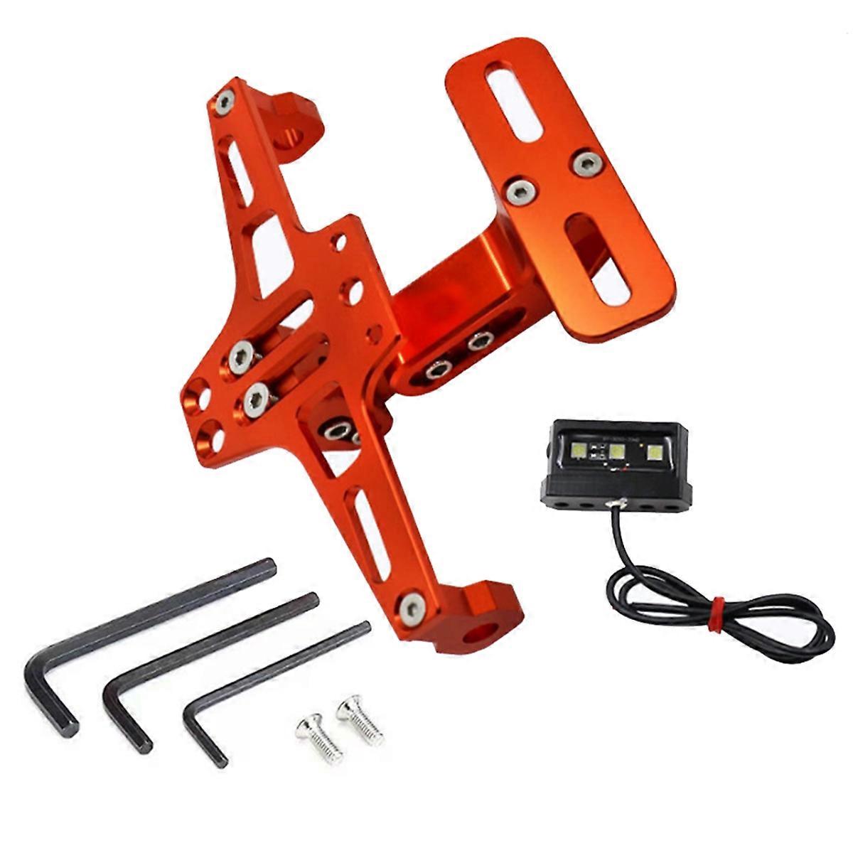 Motorcycle Rear License Plate Holder with LED Light Universal Number Plate Bracket for MT07 MT09 Z750