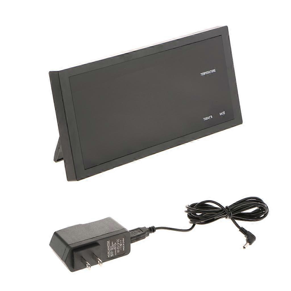 Creative Stor LED Väggklocka Temperatur Datum Stativ US