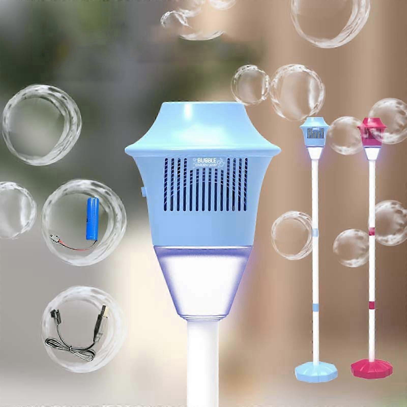 Bubble Machine Automatic, Vertical Bubble Blower Machine with Lights for Party Rechargeable Bubble Maker Electric Bubble Machine Summer Toys