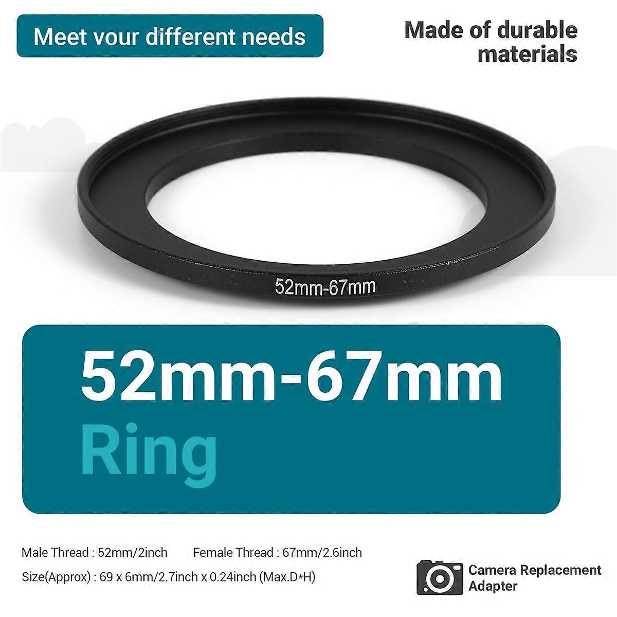 52mm-67mm Camera Replacement Lens Filter Step Up Ring Adapter
