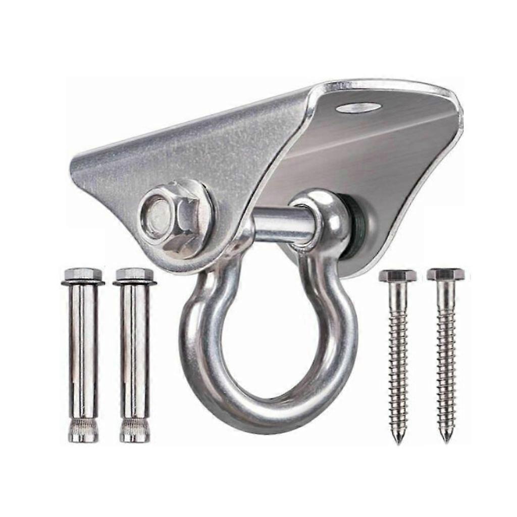 Suspension Hammock Spring Hanging Kit High Capacity Heavy Duty 360° Rotate Swing Ultra Durable Hooks for Swing Chair Silver