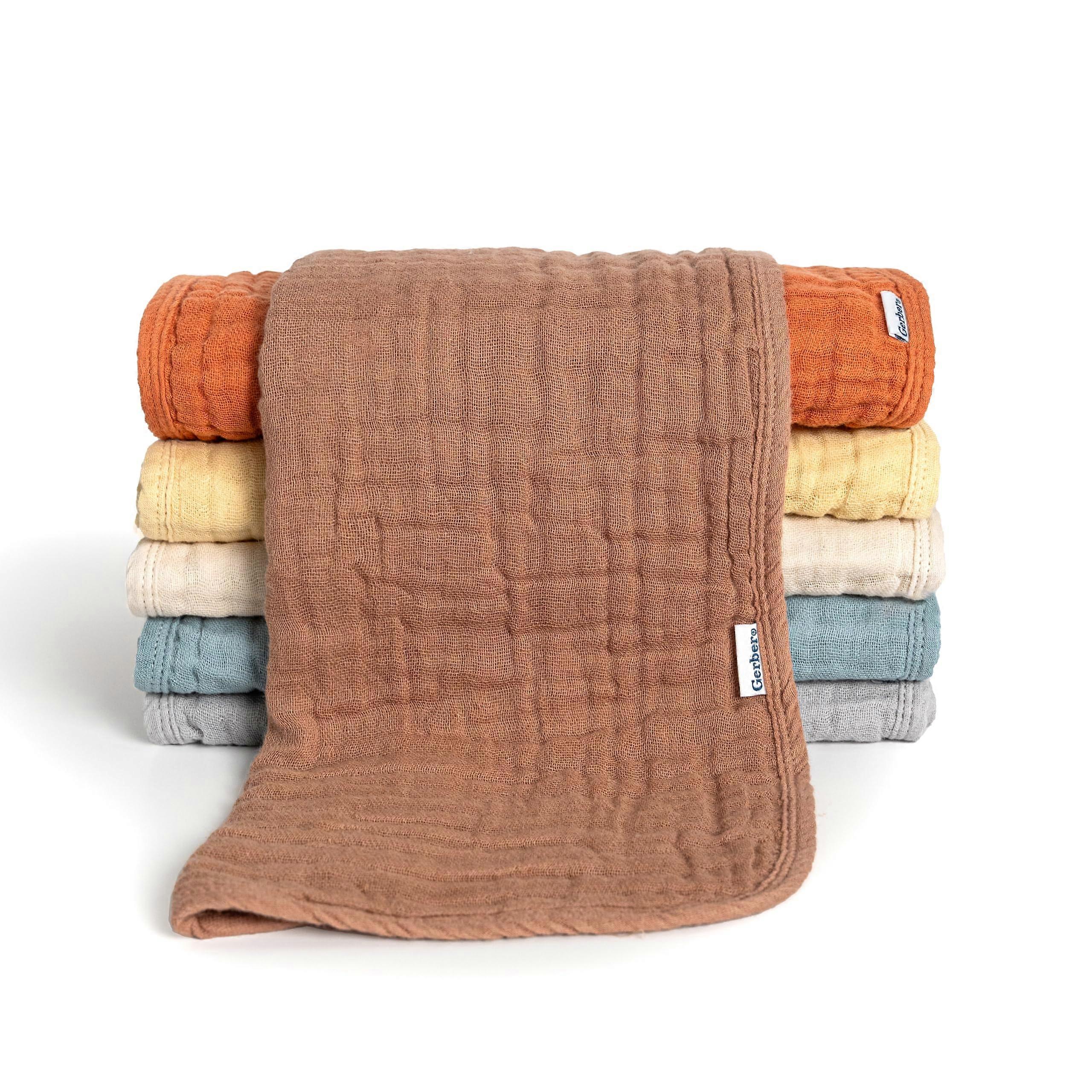 Pack Brown Multicolor Burp Large Towel 20" x 10"