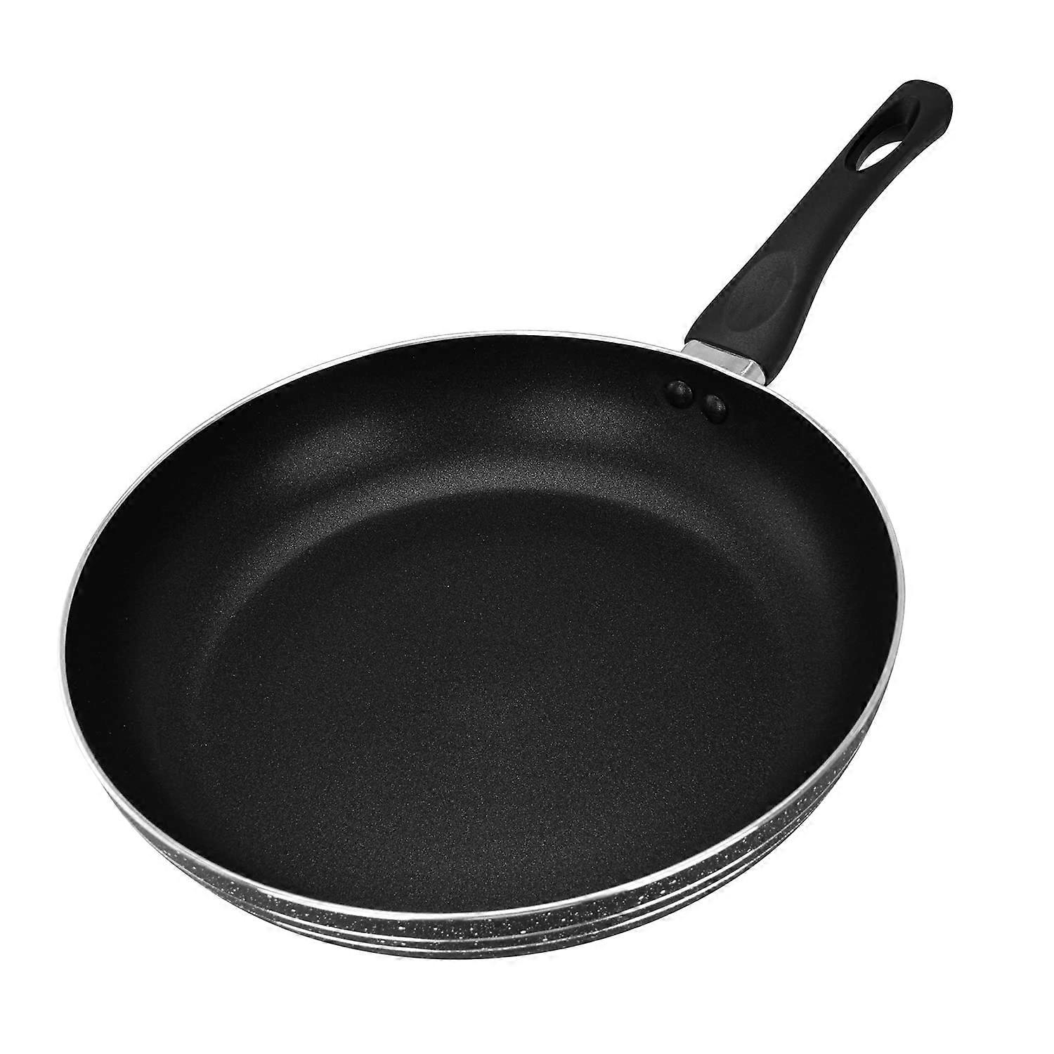 Fry Pan 30 Cm - Aluminium Non-Stick Induction Compatible Saute Pan with 3-Layer Construction and Bakelite Handle, Black