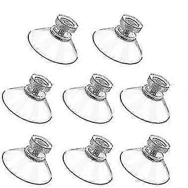 8 Pcs Sucker Cups, 41 Mm Plastic Sucker Pads Round Threads Suction Cups With Knurled Nut Clear For Daily Hanging