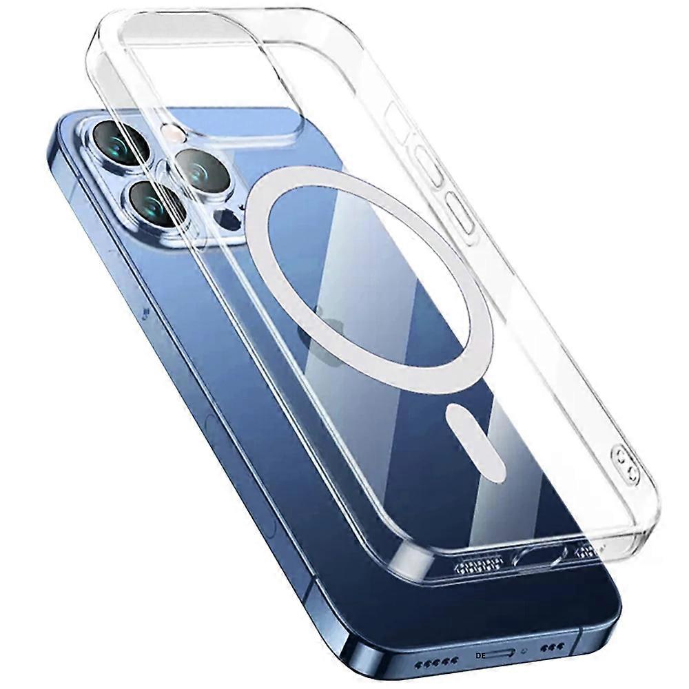 Original Magnetic Case for iPhone Magsafe Compatible with Apple Transparent and Geometric Design Full Protection with Mobile Ring and Wireless Chargin