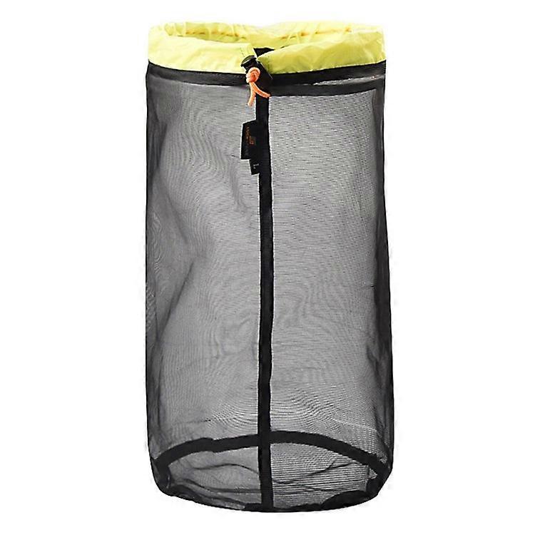 LUCKSTONE Size L Travel Camping Supply Drawstring Mesh Laundry Storage Bag Fishing Net Easy Folding Organizer