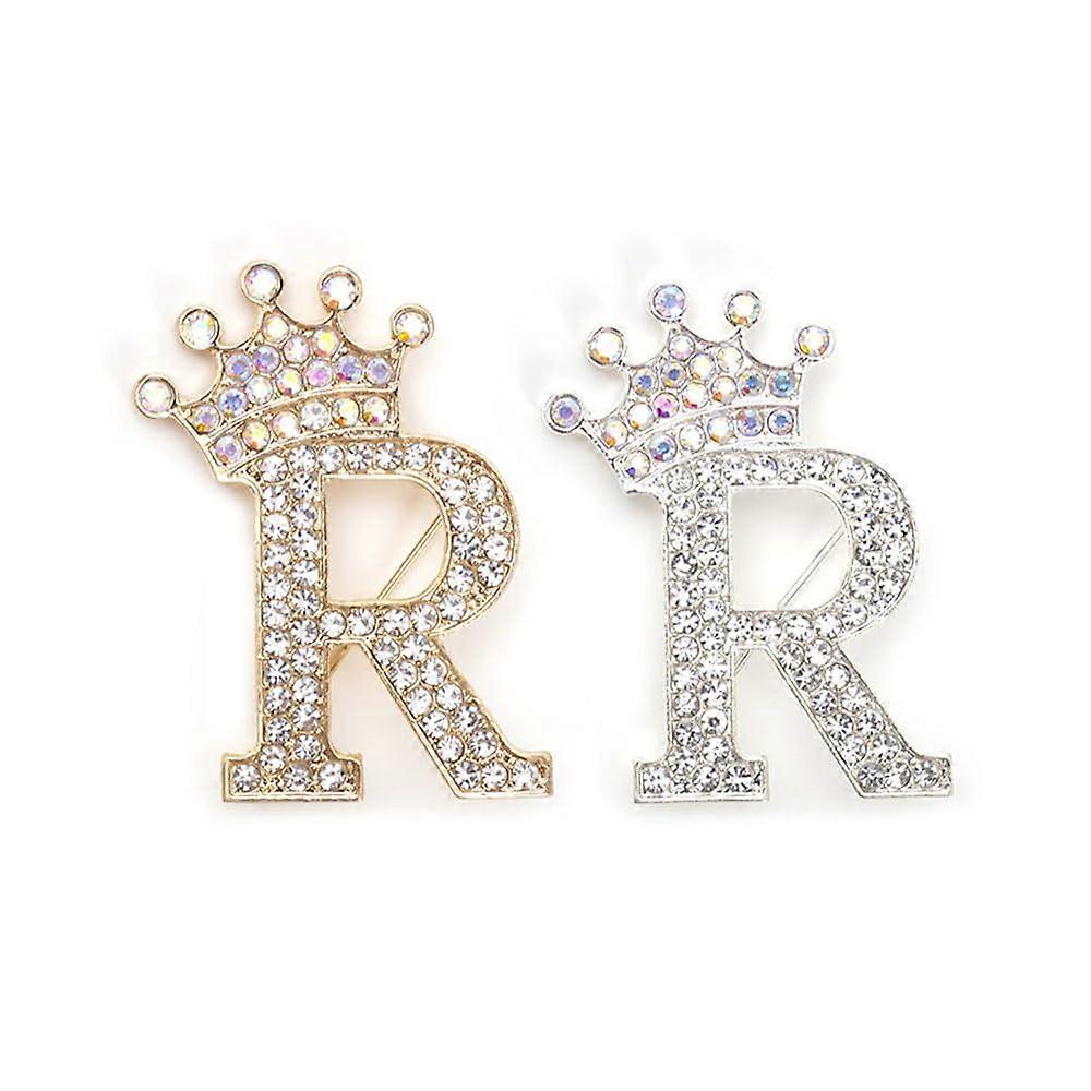 Crown start p brooch