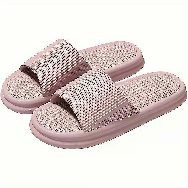 New Men's Solid EVA Slides, Non Slip Quick-drying Open Toe Slippers For Indoor Walking And Bathroom Shower men slippers shoes