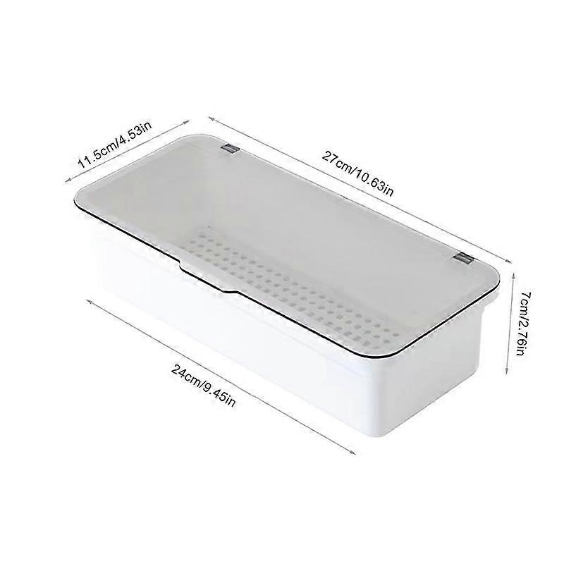 Cutlery Storage Tray Holder Tableware Organizer Spoon Fork Storage Box Plastic Container Cutlery Rack With Lid And Drainer