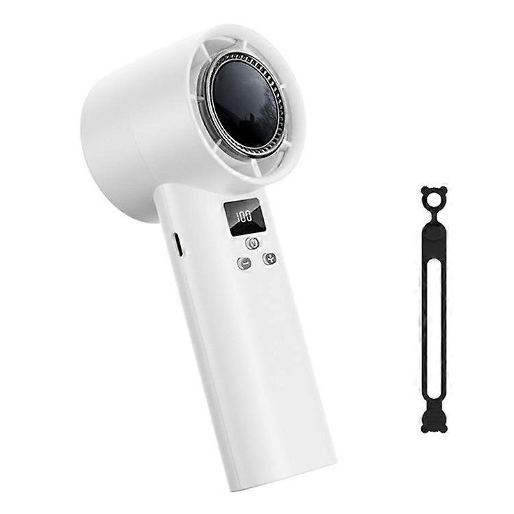 100-Speed Stepless Handheld Fan LED Display Portable Wind Blower Adjustable Cooling Fan