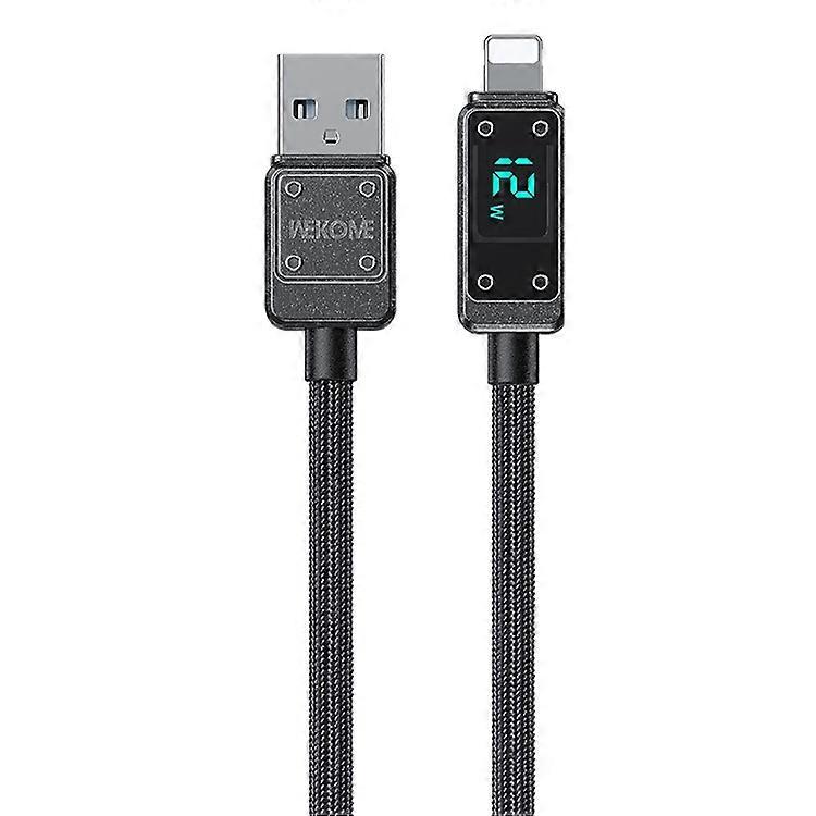 WK WDC-06i 2.4A USB to 8 Pin Digital Display Data Cable, Length: 1m(Black)