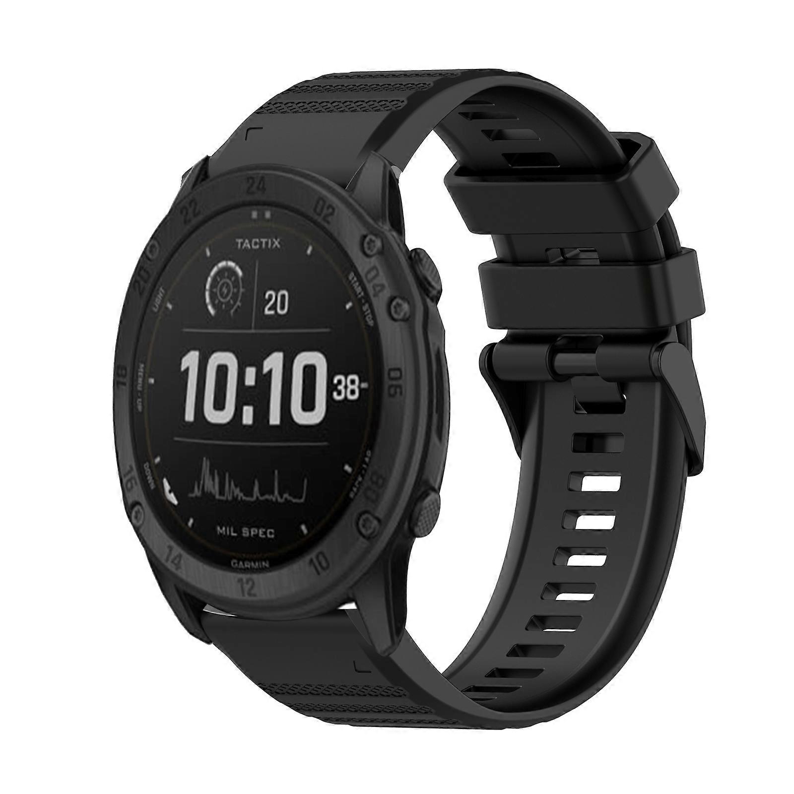 Do Garmin Tactix Delta 26mm Silikonowy pasek do zegarka z poziomą teksturą z narzędziem do usuwania
