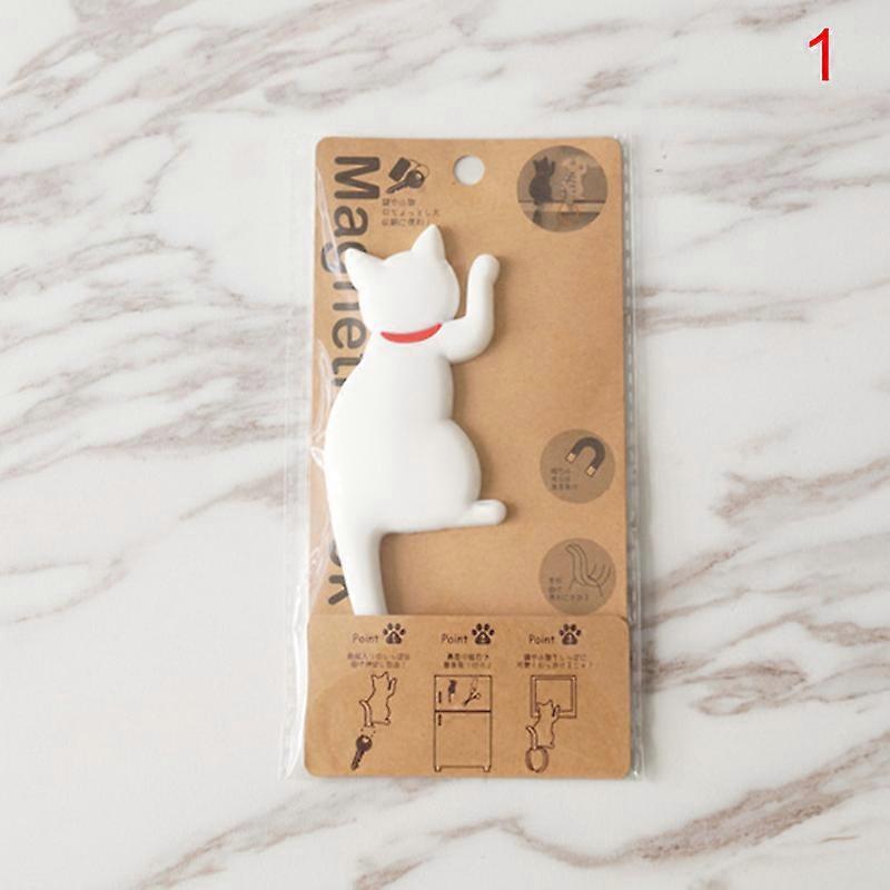 Cat Shape Magnetic Wall Mount Keys Hook Fridge Magnet Hanging Hook Door Decor