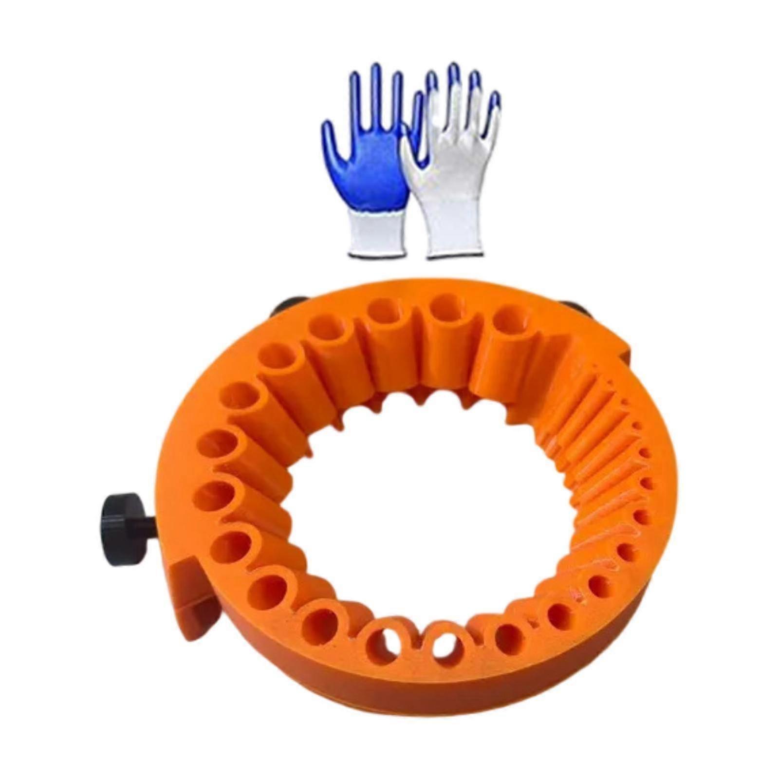 Universal Drill Bit Sharpener Grinding Attachment for 2-13mm Bits with Orange Protective Gloves