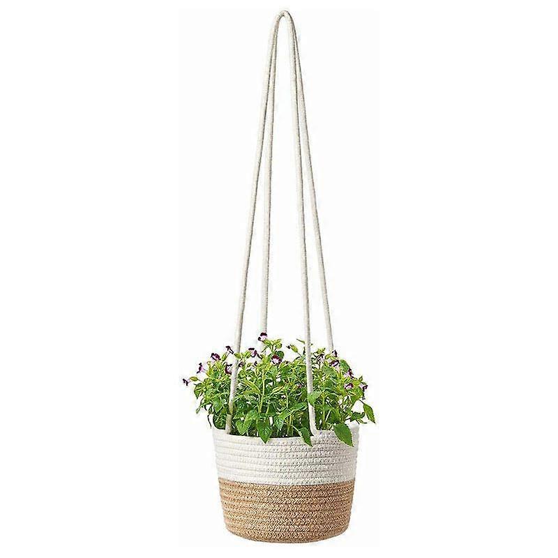 Hanging Pot Hanging Macrame Plant Hangers Handmade Cotton Rope Hanging for Indoor or Ceiling (2 )