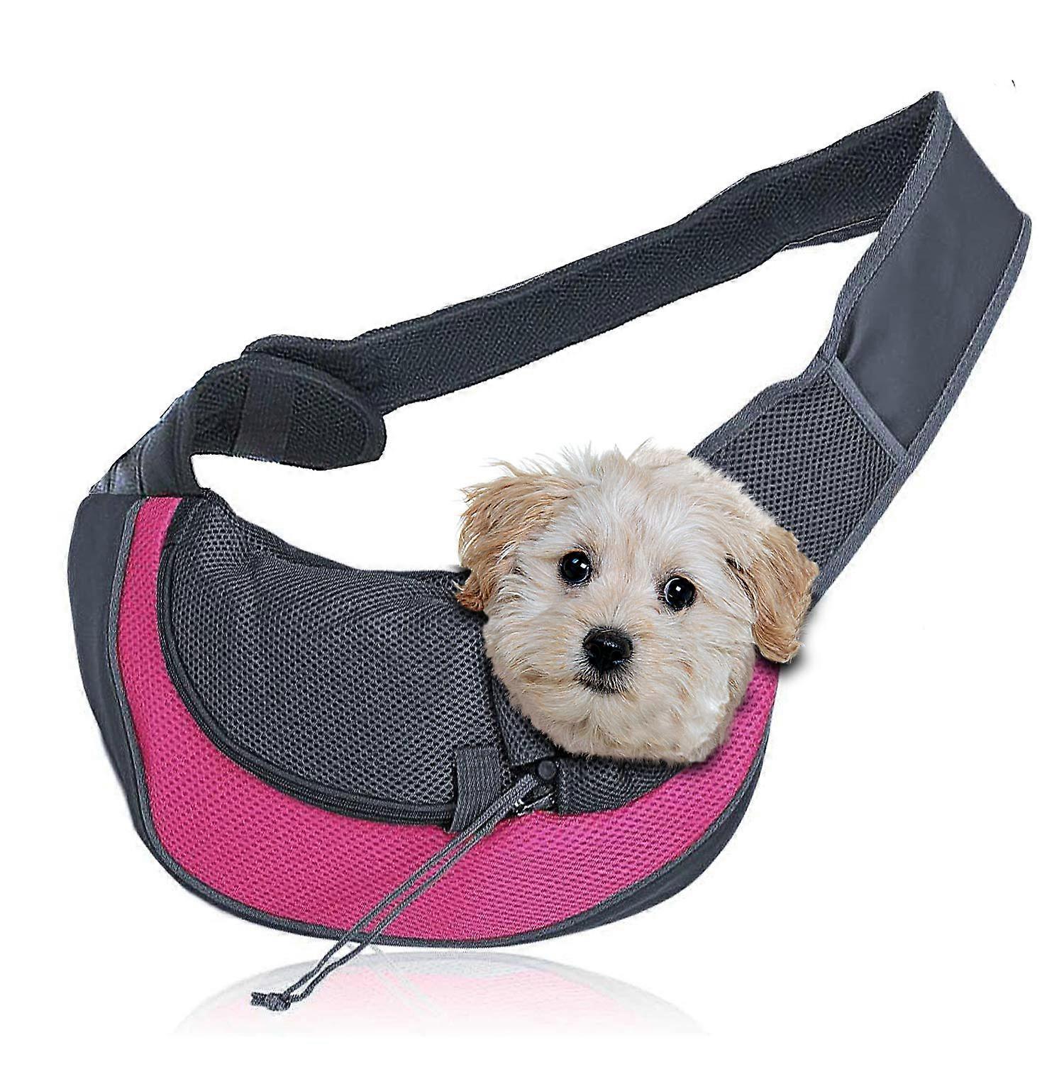 Zone Tech Pet Dog Sling Bag Carrier Adjustable Breathable Mesh