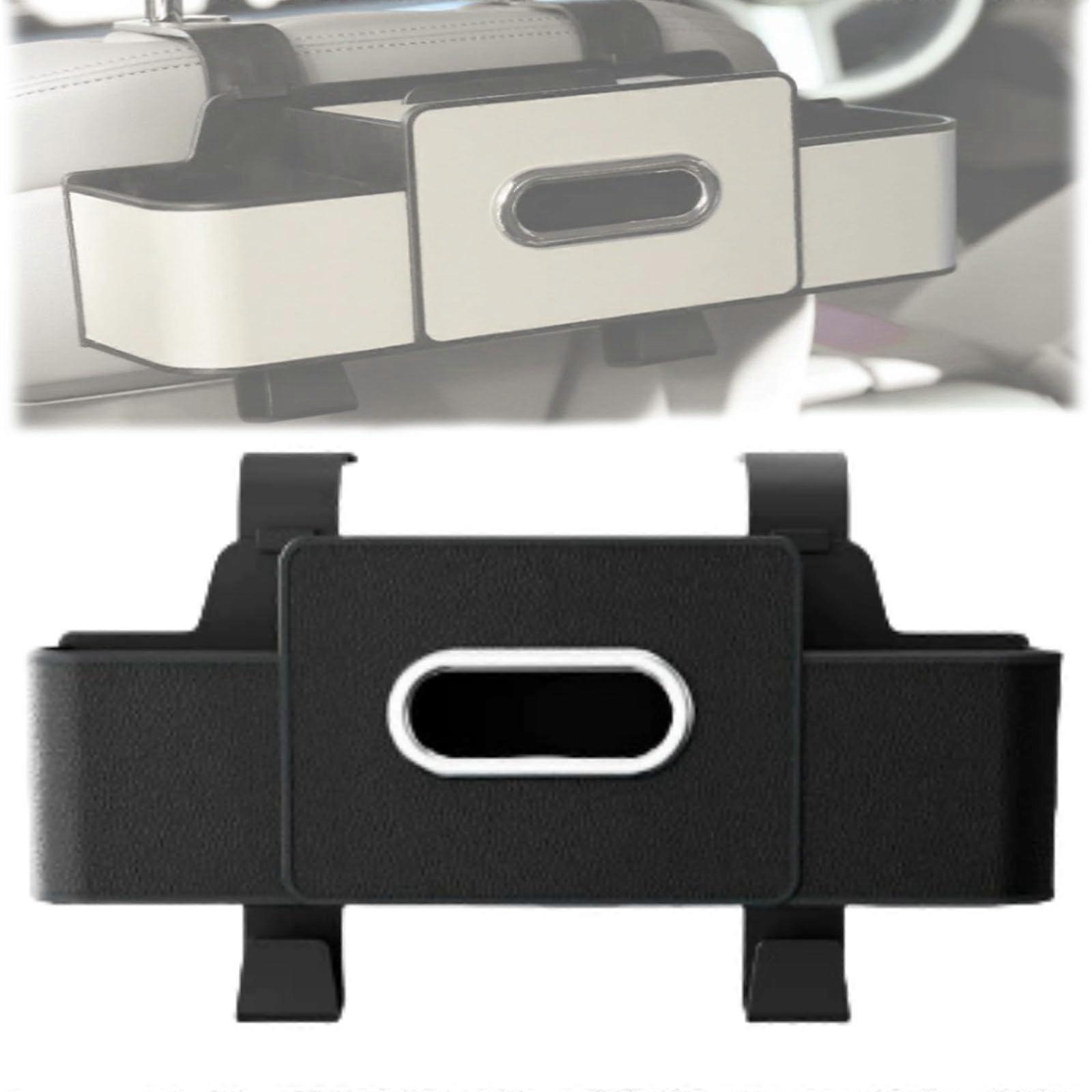 Car Multifunctional Seat Back Storage Bag, Organizer with Tissue Box, Bag, Holder