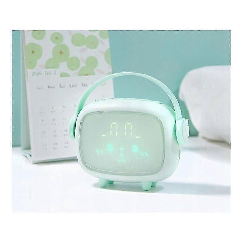 Kleiner Wecker Nachtlicht Kinder Studentenzimmer grüner Wecker