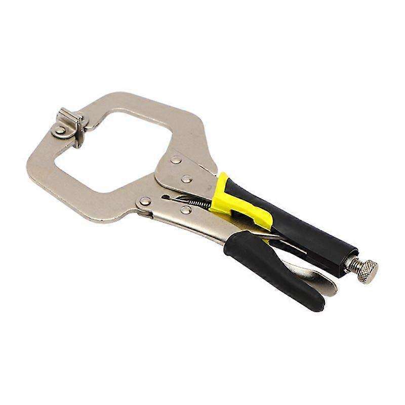 1 Pack 27.5cm C-Clamps, Locking C-Clamps with Adjustable Screw and Swivel Pads, Heavy Duty Locking C-Clamps for Welding, Alignment, Woodworking,