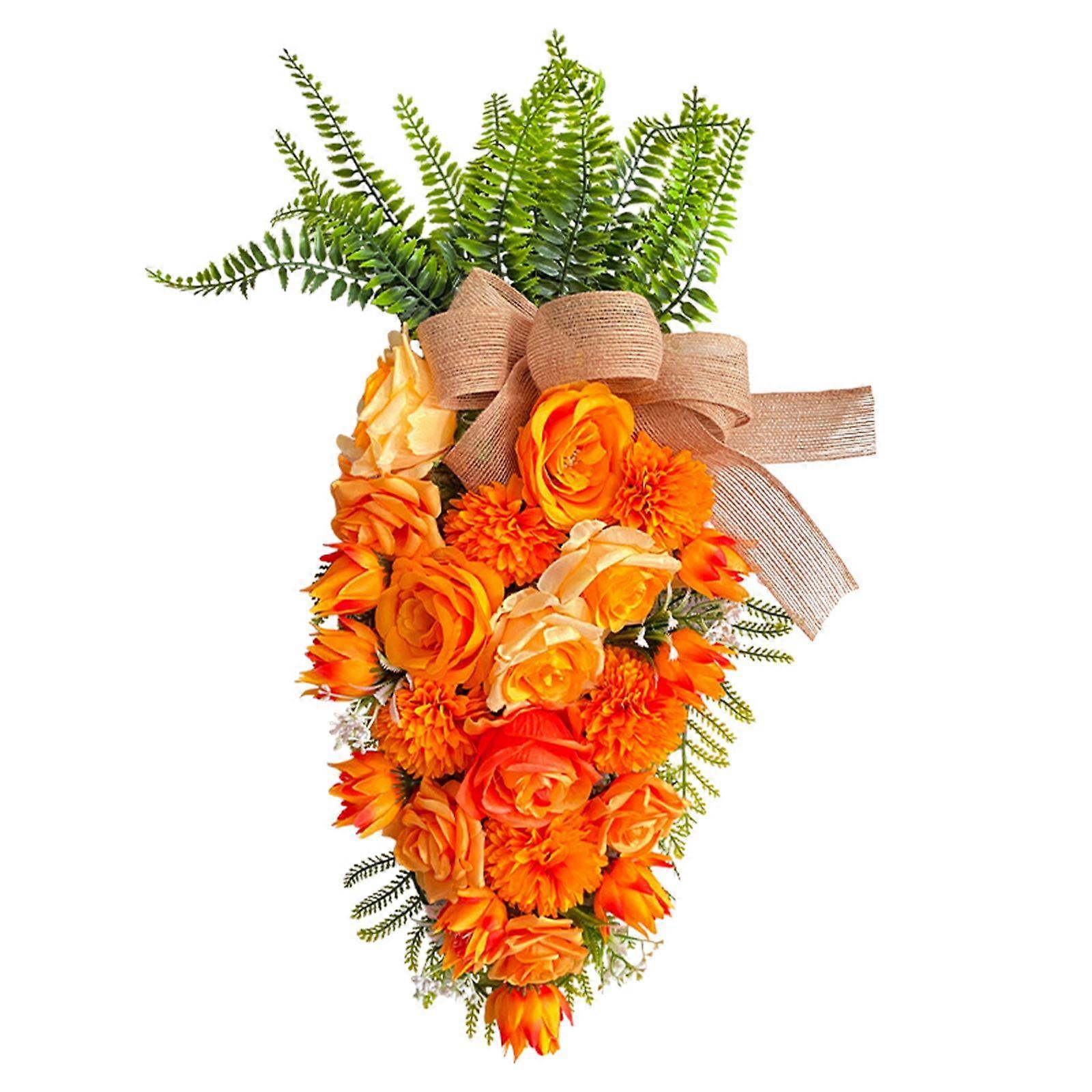 Easter Wreath Table Easter Carrots Hanging Upside Down for Wall Window Decor