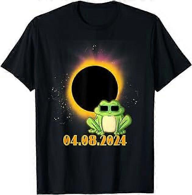 Eclipse Solar 2024 Rana Con Gafas De Eclipse Solar Camisetarf197