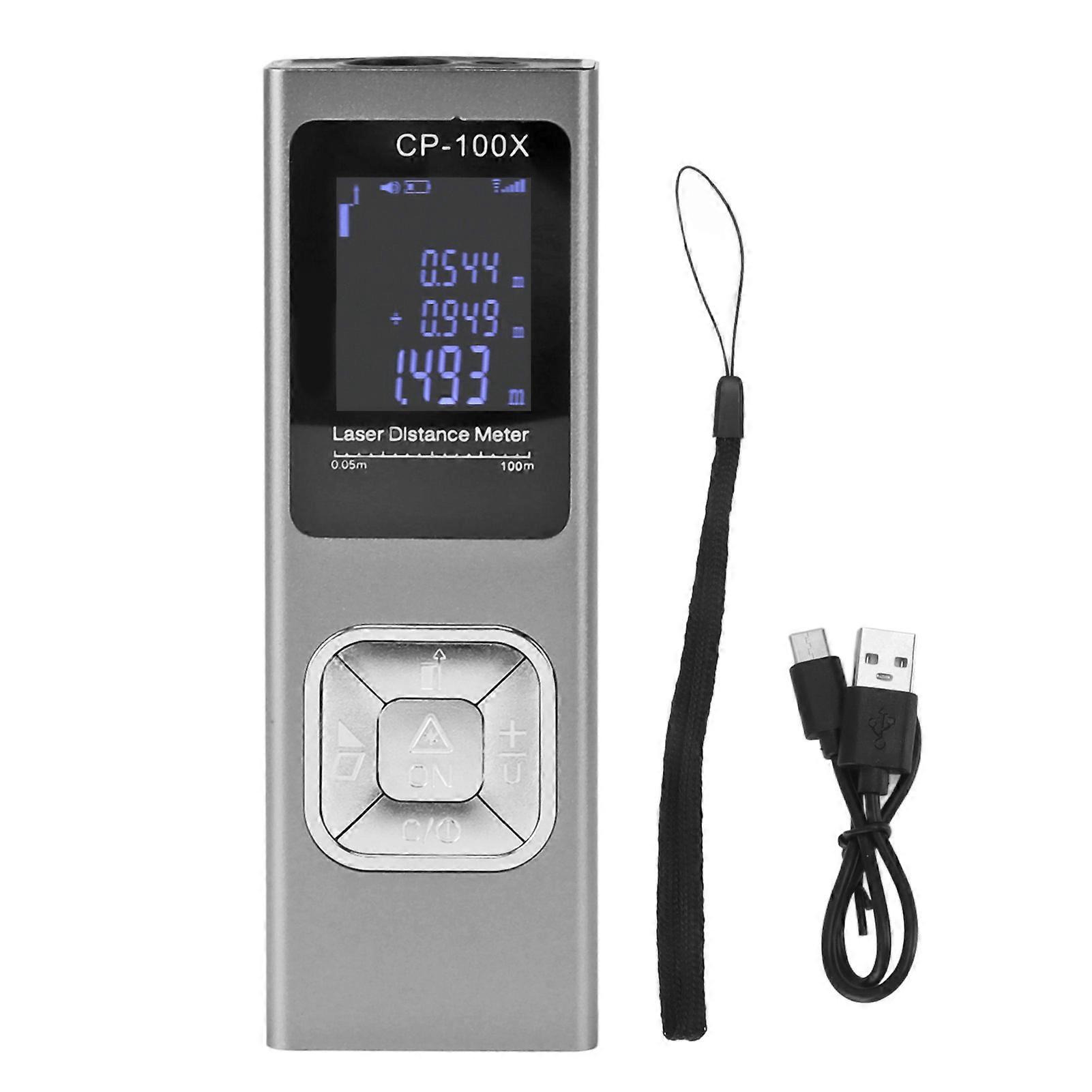 Distance Meter Ultra Thin Rechargeable High Accuracy Mini Digital Laser Measurement Tool for Indoor