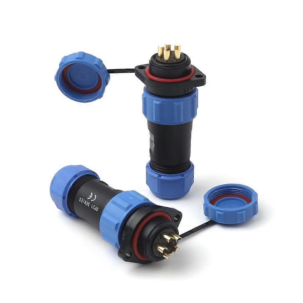 SP17 IP68 Connector, Male/Female, Back Nut, 2/3/4/5/7/9/10 Pin, Waterproof Welding Socket, SP17-7L