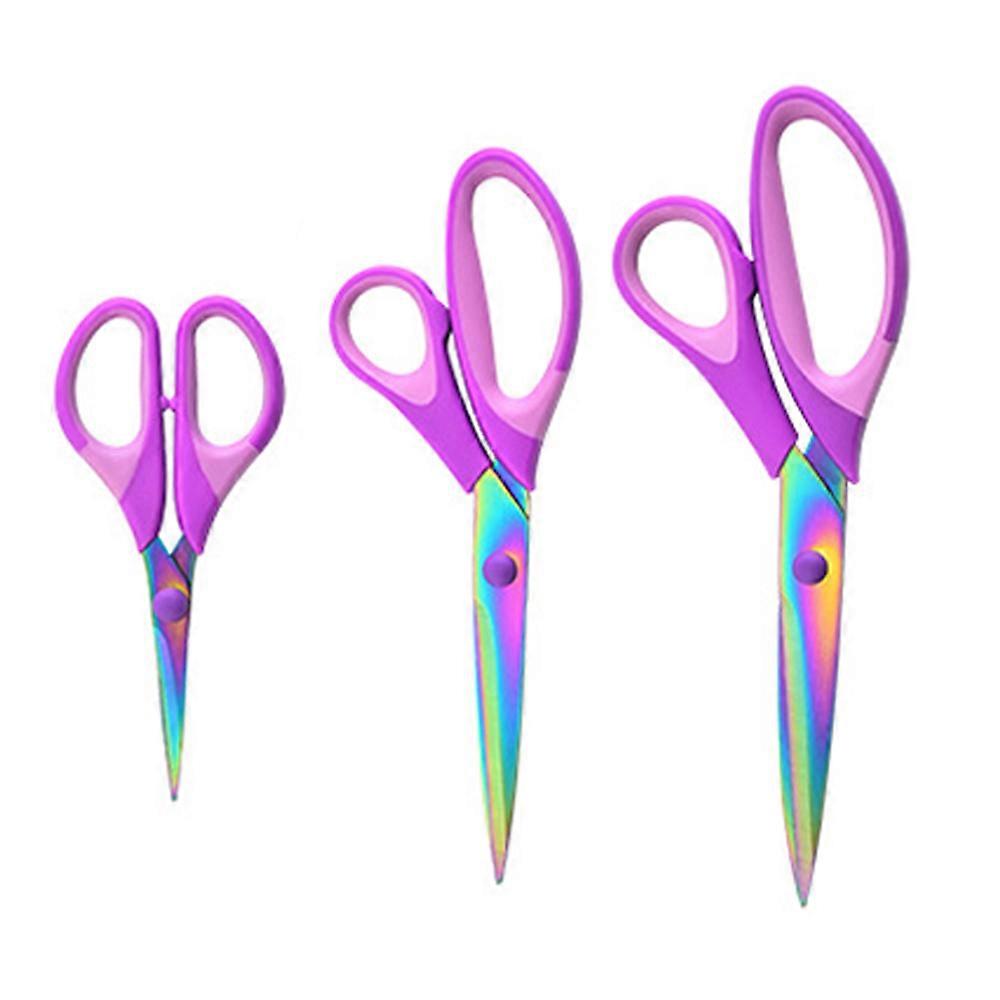 Titanium Scissors Set For Sewing Arts Crafts Officepink Purple
