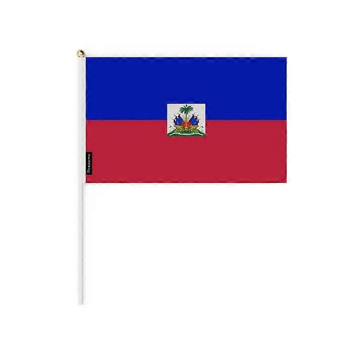Mini Flag of Haiti – 14 x 21 cm – Handheld – Polyester – 1 piece