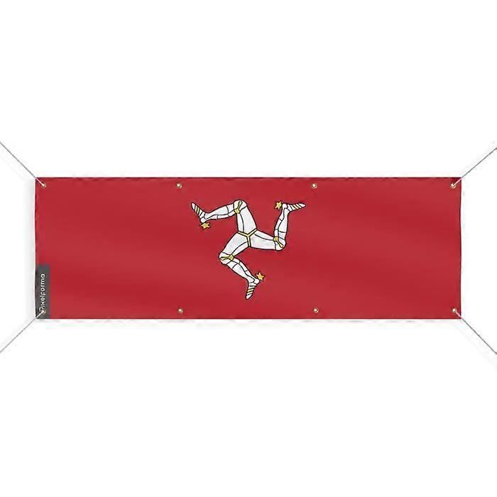 Isle of Man Flag Banner 8 Grommets 140x420 cm
