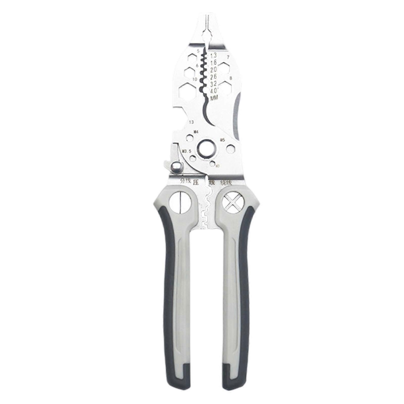 Professional Electrician Tool Precise Wire Stripper Crimper Cable Cutter And Terminals Crimper Ergonomic Designs Multicolor