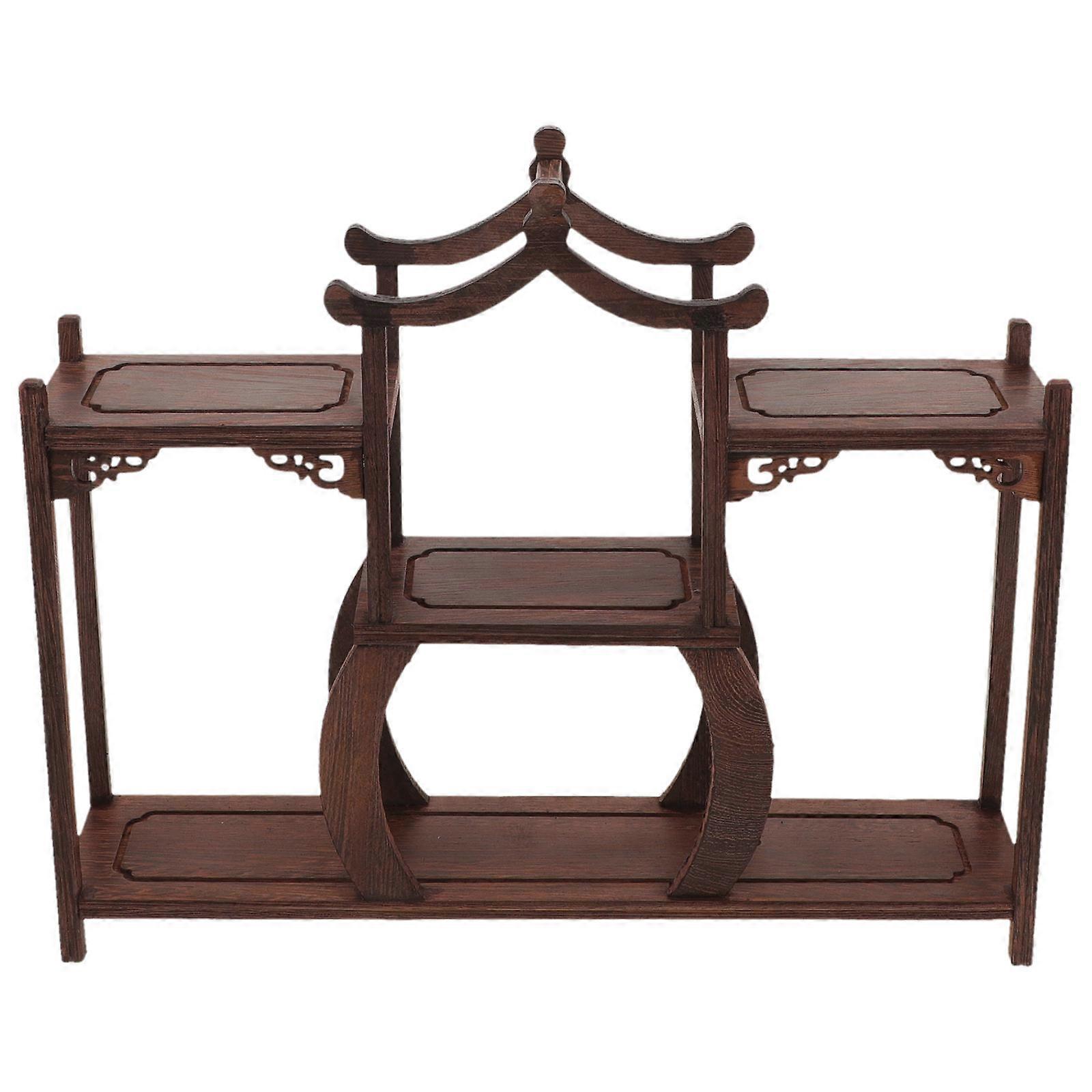 Natural Wood Display Stand for Plants, Enhancing Room Ambiance with Sophistication