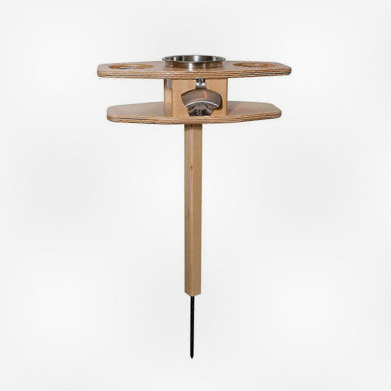 Portable Wooden Outdoor Table for Beer and Wine Lovers, Collapsible Design with Foldable Desktop for Easy Storage and Travel