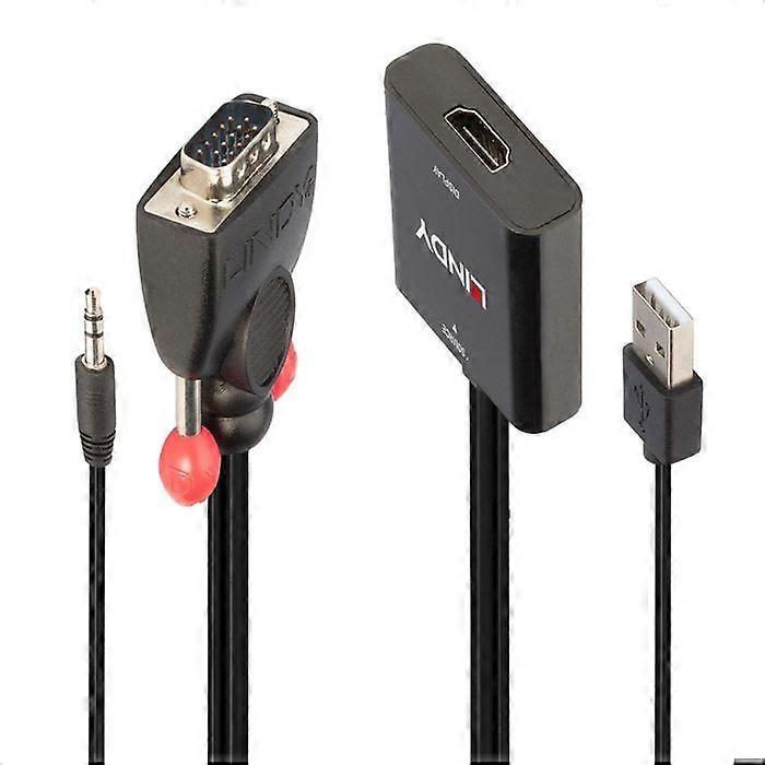Adaptateur d’acquisition audio-vidéo Lindy - 38284 - Convertisseur VGA vers HDMI - 1920x1080p
