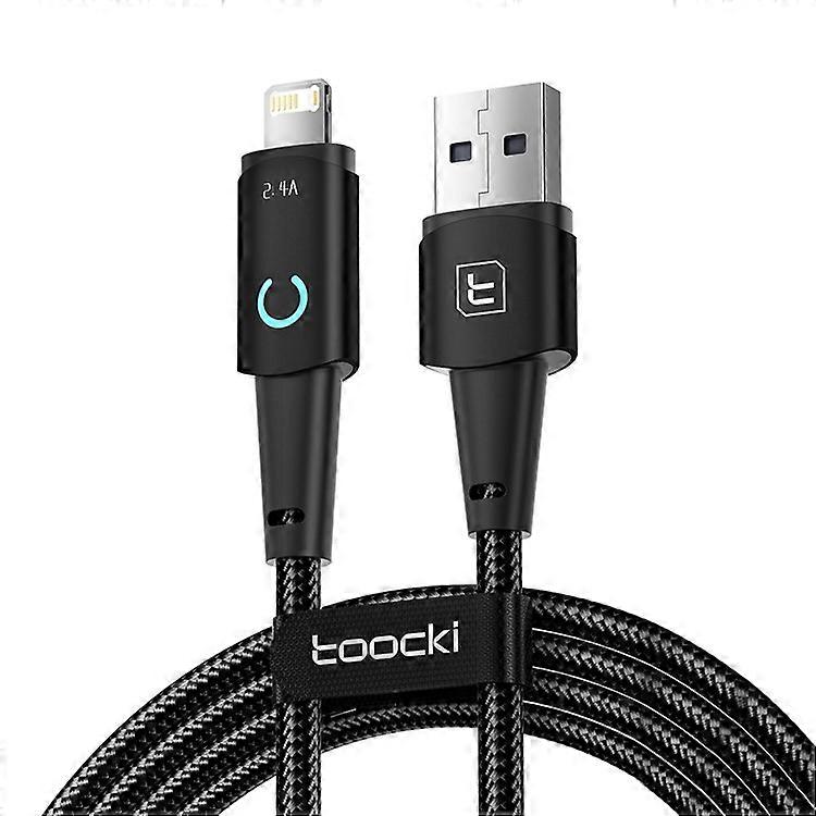 Toocki TQ-X02 USB-A to Lightning Cable 2m 2.4A Fast Charging Data Sync Braided Cord with LED Indicator